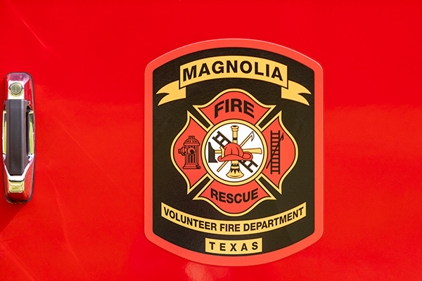 Magnolia Fire Rescue Department Logo Graphic on Fire Truck Door