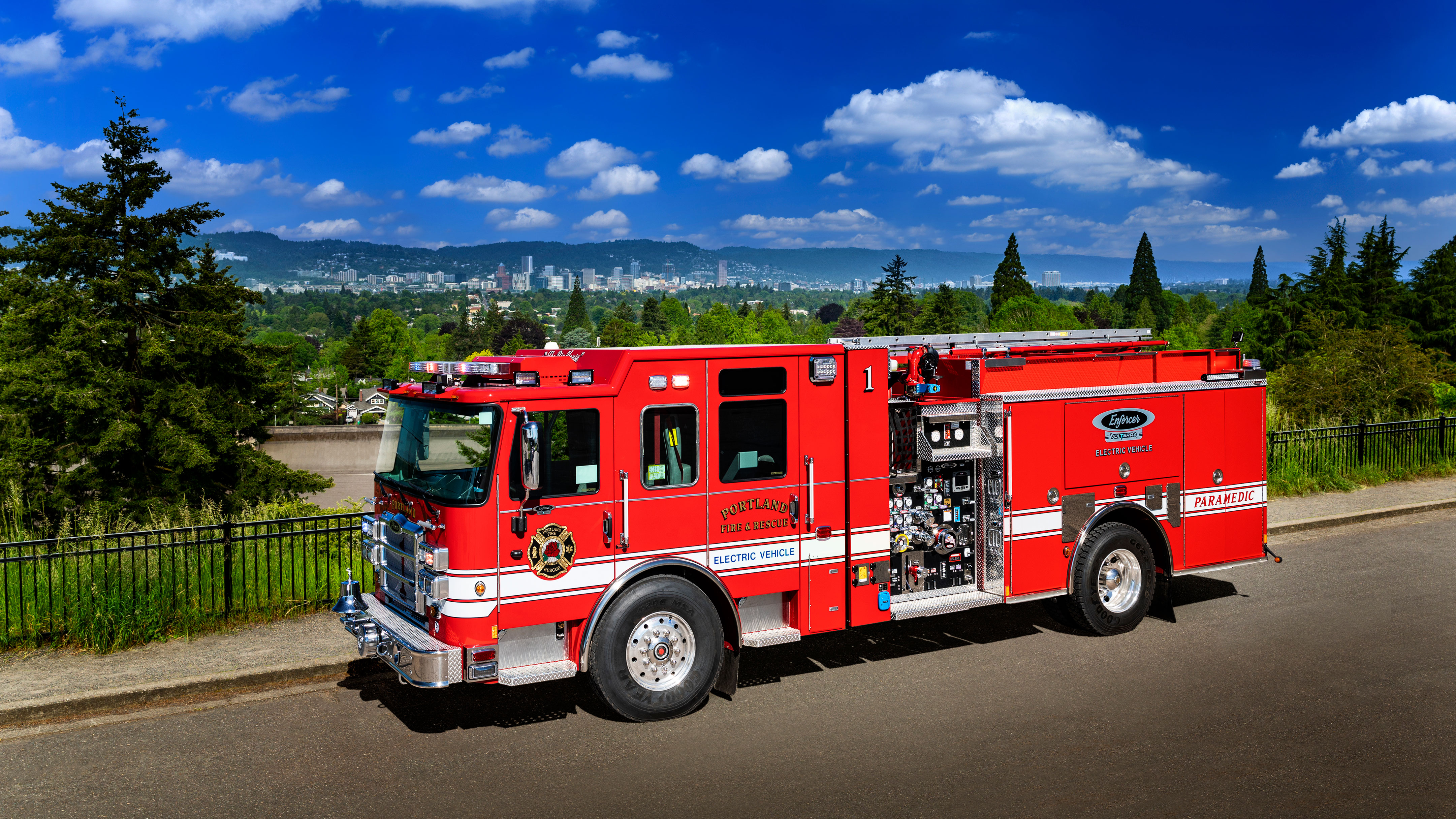 Volterra Electic Fire Engine for Portland Oregon Fire and Rescue