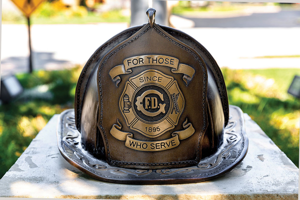 Fire truck helmet for Geneva Ilinois Fire Department