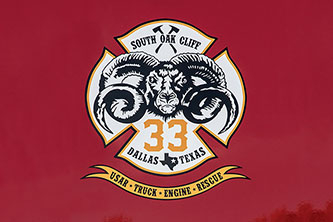 Custom fire truck graphic for Dallas Fire Rescue