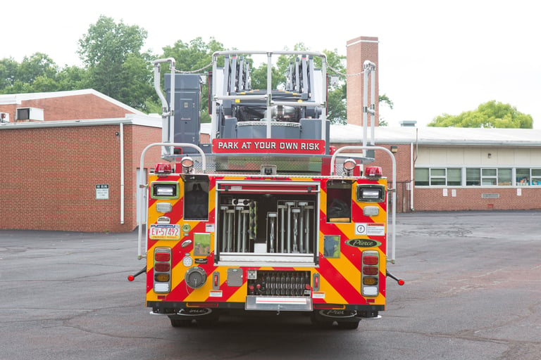 105' Heavy Duty Steel Aerial Ladder | Pierce Mfg